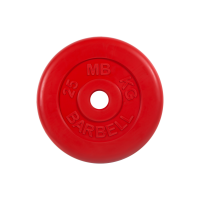 Диск обрезиненный "Стандарт", красный, 25 кг, 51 мм